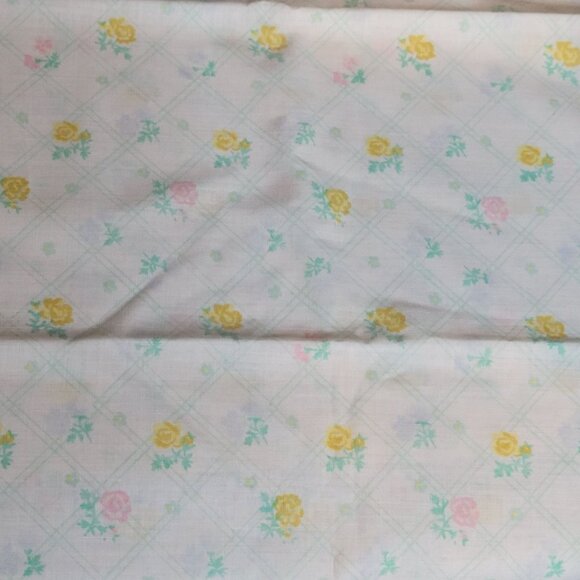 Vintage Pillow Case Set of 2 Standard Tastemaker Muslin Floral Cotton Blend - Picture 2 of 7